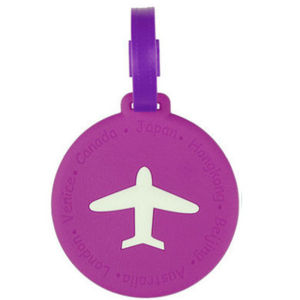 Round Shaped Luggage Tag Design Soft PVC Key Chain Tag
