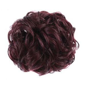 YONIT Retro Synthetic Hair Bun Fake Hair Bride Hairpiece Claw Hair Bun Hair Accessories Black Brown Messy Curly Chignon Women