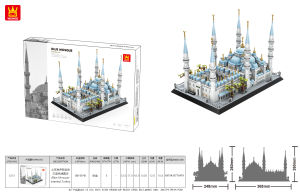 New Wange Architecture Global Wonders Architectural Construction Set for Ages 3-10 building blocks