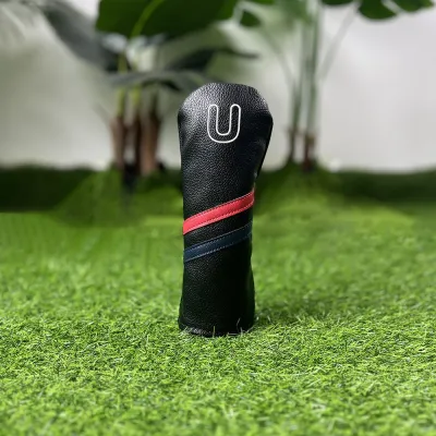 RGFV Digital Label Golf Head Cover PU Leather Double Line Wood Headcover Fashionable Minimalist Golf Club Protector Fairway Driver