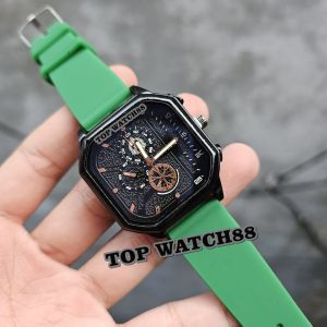 JAM TANGAN PRIA WANITA ANTI AIR CHORONO VARIASI BODY STAINLESS TALI RUBBER