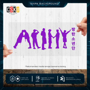Squad Bts Cutting Sticker Variasi Motor Mobil Stiker Reflektif Nyala Timbul Tahan Air Kpop