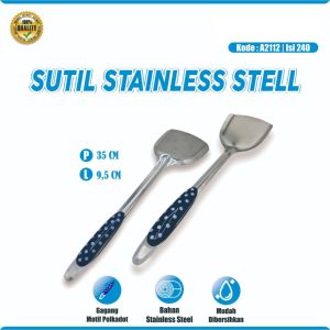 Spatula Sutil Stainless Steel Sotel Panjang Sodat Nasi Goreng Plat Stainless Super Tebal Anti Karat