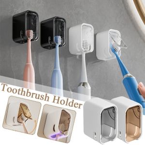 GTRBFDS Flip-top Toothbrush Holder Wall Mounted Dustproof Toothbrush Rack Toothbrush Storage Box