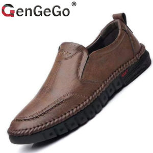 Brand GenGeGo (COD 3 Days Delivery)New Leather Shoes Mens Fashion Business Casual Formal Shoes