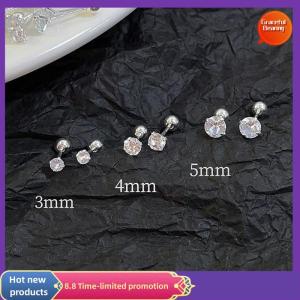 Graceful 1Pair Zircon Earrings Women Jewelry Accessories Ball Stud Earrings Tragus Cartilage Ear Jewelry