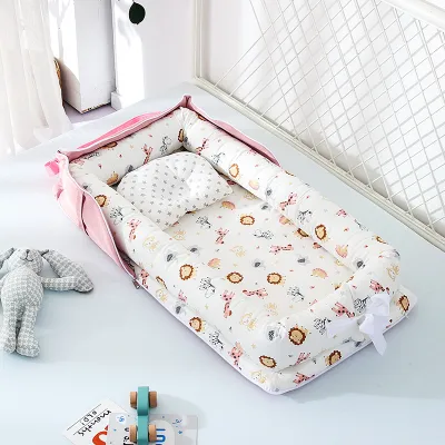Easyhome.sg | Foldable Baby Bed Portable Newborn Cot | Baby Lounger Nest Sleeping Carry Bag | Infant Crib Travel Bed