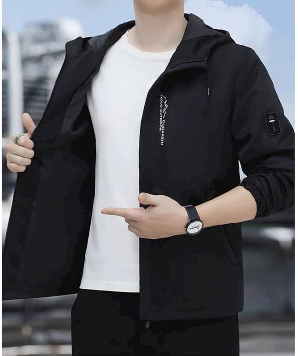 Áo Khoác Dù Nam Nữ Có Nón Form Rộng Ép 3 Lớp Siêu Dày Phối Khóa Kéo ...