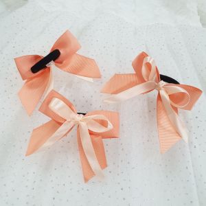 Set 2 cột tóc nơ ruy băng gân kẻ ô vuông đồ buộc tóc xinh nơ to cho bé gái