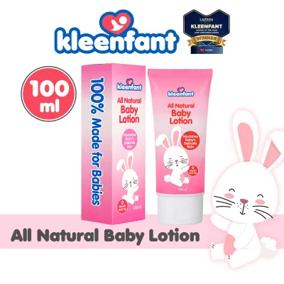 Kleenfant All Natural Baby Lotion (100ml) Tiny Pack of 1 Moisturizing Body Lotion for Babies Skincare for babies