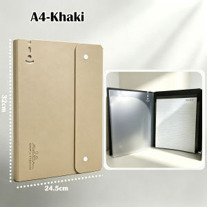 A4 2-in-1 File Folder with Memo Pad Multi-function Portable Document Organizer Teacher Student Office Meeting