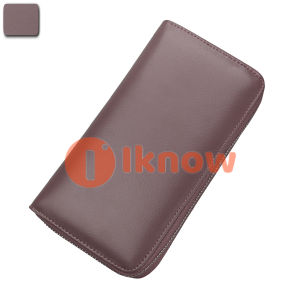 I know Organ long genuine pickup bag passport bag RFID resistant credit card bag multi-functional mens and womens wallet passport clip
