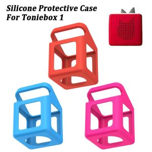 LUXEMO with Handle Protective Case Portable Silicone Speaker Sleeve  Shockproof Storage Cover Shell for Toniebox 1 Audio Player Accessories