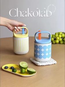 Chakolab 450ml breakfast thermos cup portable take-out high-value yogurt oatmeal filling cup with lid and spoon