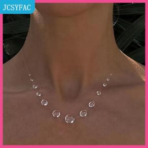 JCSYFAC Thủ công nước Thả vòng cổ rõ ràng nhựa Dewdrop Mặt dây chuyền trang sức phụ kiện độc đáo cho đám cưới hoặc mặc hàng ngày