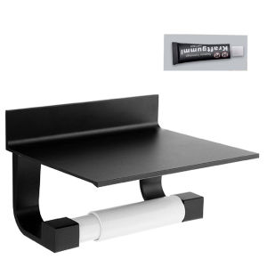 Aluminum Black/Silver Tissue Paper Rack Roll Paper Holder for Bathroom Toilet Hotel - Nail & Glue Paper Towel Box2026