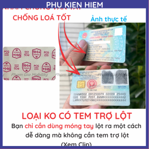 Bộ combo dán bảo vệ trước sau cho thẻ CCCD CMND (căn cước công dân) giấy phép lái xe (GPLX) Thẻ Card giúp luôn mới