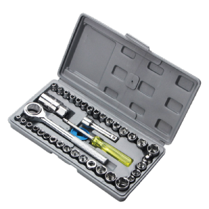 BKK ชุดเครื่องมือซ่อมรถ 46 ชิ้น ขนาด 1/4 นิ้ว ประแจบล็อกซ็อกเก็ต ชุดเครื่องมือช่าง มืออาชีพ ครอบคลุมทุกงาน