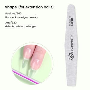 BORN PRETTY Professional Nail File 100/180 or 240/320 Double Side File Buffer Nail Sanding Grinding Nail Art Polishing Tool