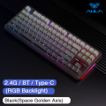 AULA 99/87/80 Keys customized gaming keyboard Gasket Structure Tri-mode RGB Wired /Bluetooth /2.4G Wireless Hot-swappable Mechanical Keyboard Supports WIN/Android/IOS system(F99). 