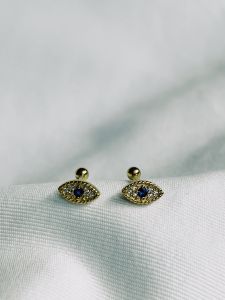 ต่างหูก้าน ดวงตาปีศาจ ดวงตาของเทพเจ้าผู้ปกป้อง️️ เพชร CZ