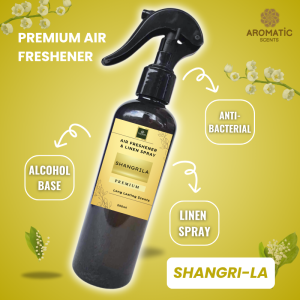 Premium Shangri-La Air Freshener & Linen Spray – Alcohol-Based Disinfectant and Long-Lasting Deodorizer (250ml)