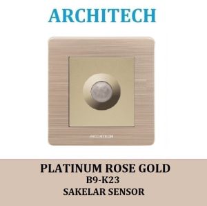 ARCHITECH Platinum B9-K23 Sakelar - Saklar Lampu Sensor Gold