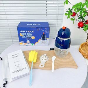 Máy Xay Ăn Dặm Cho Bé HATTIECS 8 Lưỡi Xay Siêu Mịn Máy Xay Thức Ăn Dặm Mini Đa Năng Cho Bé