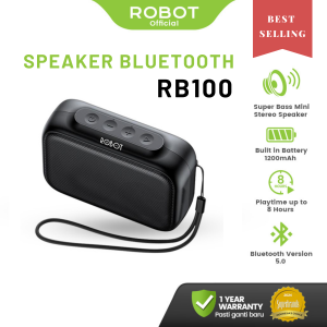 ROBOT Speaker Bluetooth Portable RGB Speaker Wireless Bluetooth 5.3 RB120 Speaker Portable Bluetooth 5.3 Lampu RGB Waterproof Sound Bass Original - Garansi Resmi 1 Tahun