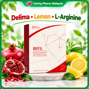 BElixz BEFIL L-Arginine CoQ10 Antioxidant Heart Wellness Supplement Pomegranate Lemon Powder 20g x 15 Sachets Adult Daily Nutrition Malaysia