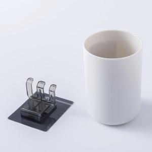 J&L Toothbrush holder with Cup Fashion Wall Hanging Toothbrush Rack Organizers for Bathroom