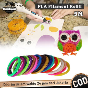 3D printer Filament PLA 5m 1.75 Mm 3D Pen Refill Filament 10Warna/20Warna