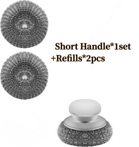 Stainless Steel Pot Brush-Strong and Rust-Resistantfor Deep-Cleaning Pans and Pots in Any Kitchen