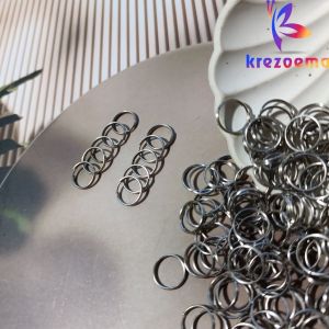 Double ring pengait gantungan silver per-20gram banyak variasi ukuran