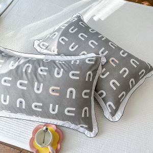 SUNLIGHT HOME ปลอกหมอนมีสไตล์ 2 ชิ้น ปลอกหมอนสไตล์เกาหลี 1 คู่ ปลอกหมอนระบายอากาศ