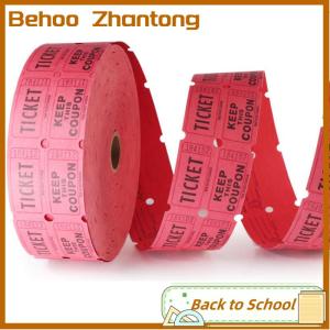 Behoo 1000Pcs Colorful Tearable Raffle Tickets Double Rolls Admission Ticket Game Ticket For Events Carnivals Entry Class Reward