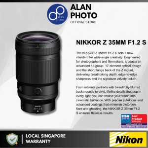 Nikon NIKKOR Z 35mm F1.2 S Lens [Nikon Z] | Nikon Singapore Warranty