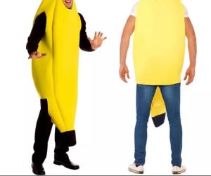 Funny cosplay Clothing Fruit Banana Superman Clothes Halloween Costume Cartoon Show Performance Gown