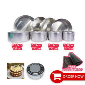 PROMO HARGA LOYANG CETAKAN KUE BOLU BROWNIES MOTIF BULAT D.10 - 16 CM