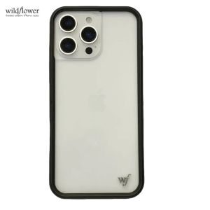 Wildflower Transparent Anti-Fall Phone Case for iPhone 17 Pro 12 13 14 15 16 Pro Max Plus 16 plus Clear Back Protect Cover Cases