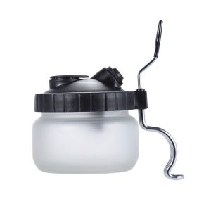 Glass Airbrush Cleaning Pot Jar Bottles With Air Brush Holder Paint Cleaning Waste Liquid Collector
