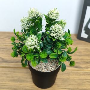 Pot Bunga Plastik Tanaman Hias Palsu Mini Artificial Ornamen Dekorasi Pajangan Rumah Buatan COD PBP89