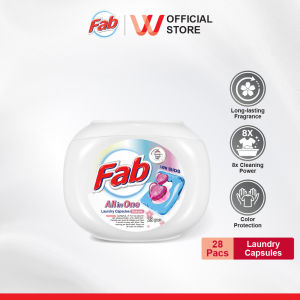Fab All in One LOW SUDS Laundry Capsules Sakura (10ml x 28pcs)