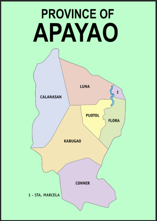 Apayao Province Map A4 Laminated Chart | Lazada PH