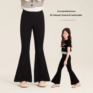 TUmama เข้ารูปพอดีเอวสูงสำหรับเด็กผู้หญิงกางเกงขายาวลำลองกางเกงขาบานชิคใหม่