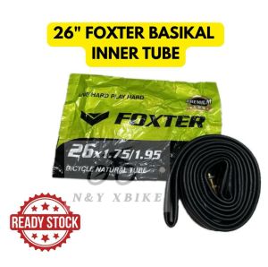 FOXTER 26" TIUB BASIKAL TIUB DALAM - FOXTER Bicycle Inner Tube 26" x 1.75/1.95 BICYCLE TUBE Normal Type 33mm untuk Outdoor & Keselamatan