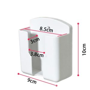 WH (MULSTORE) Universal White Air Conditioner Remote Control Holder Wall Mounted Box Storage