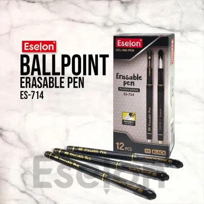 12pcs Pulpen HAPUS / Pulpen bisa dihapus / Erasable pen ESELON ES714