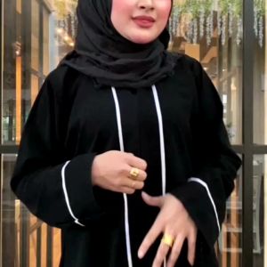 ALKHATIB COLLECTION ABAYA ZAINAB GAMIS HITAM JUBAH SAUDI BUSUI