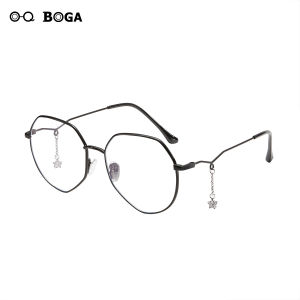 OQ BOGA 4 Màu Sắc Nữ Thời Trang Mặt Dây Chuyền Ngôi Sao Không Đều Khung Chống Ánh Sáng Xanh Máy Tính Kính Nữ Bảo Vệ Mắt Kính Mắt